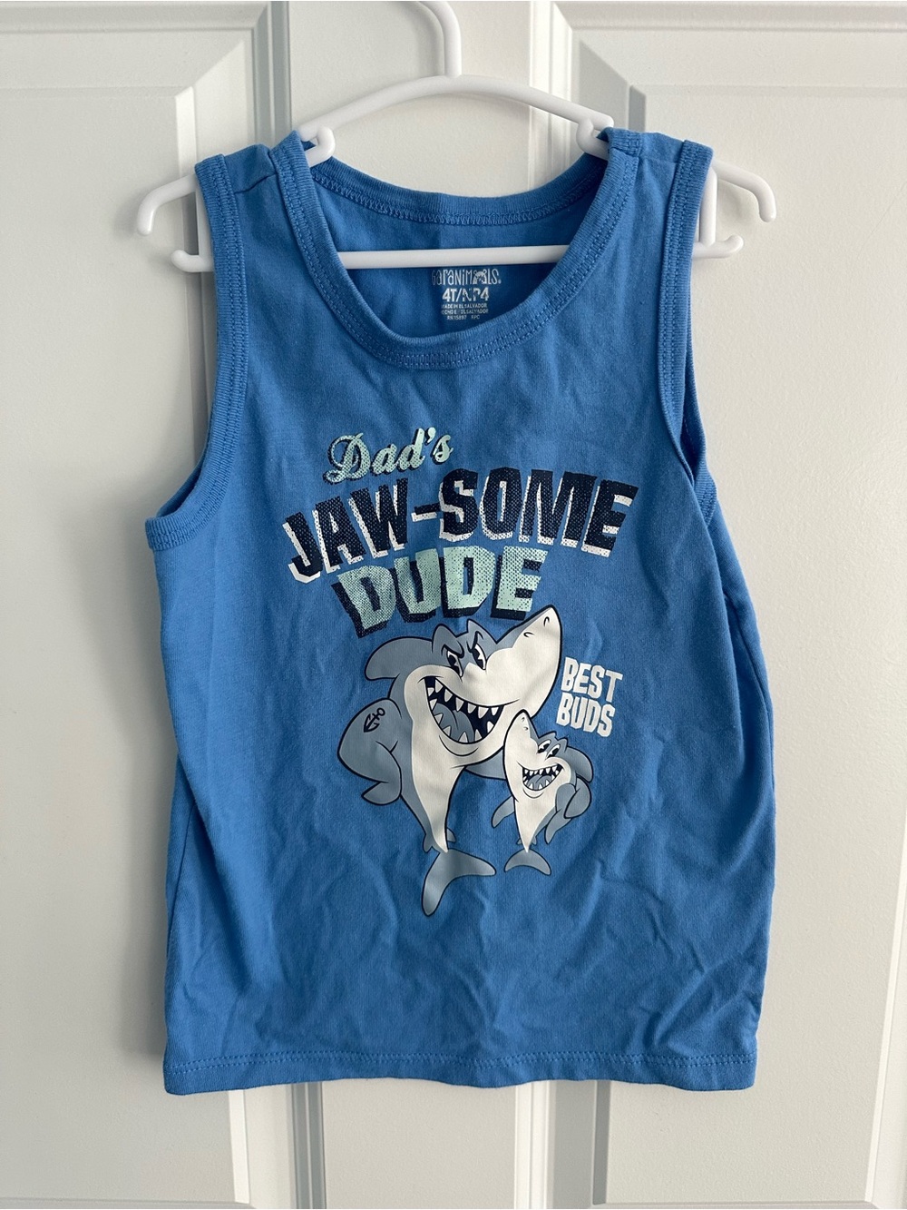 Garanimals Blue 'Dad's Jaw-Some Dude' Shark Tank Top